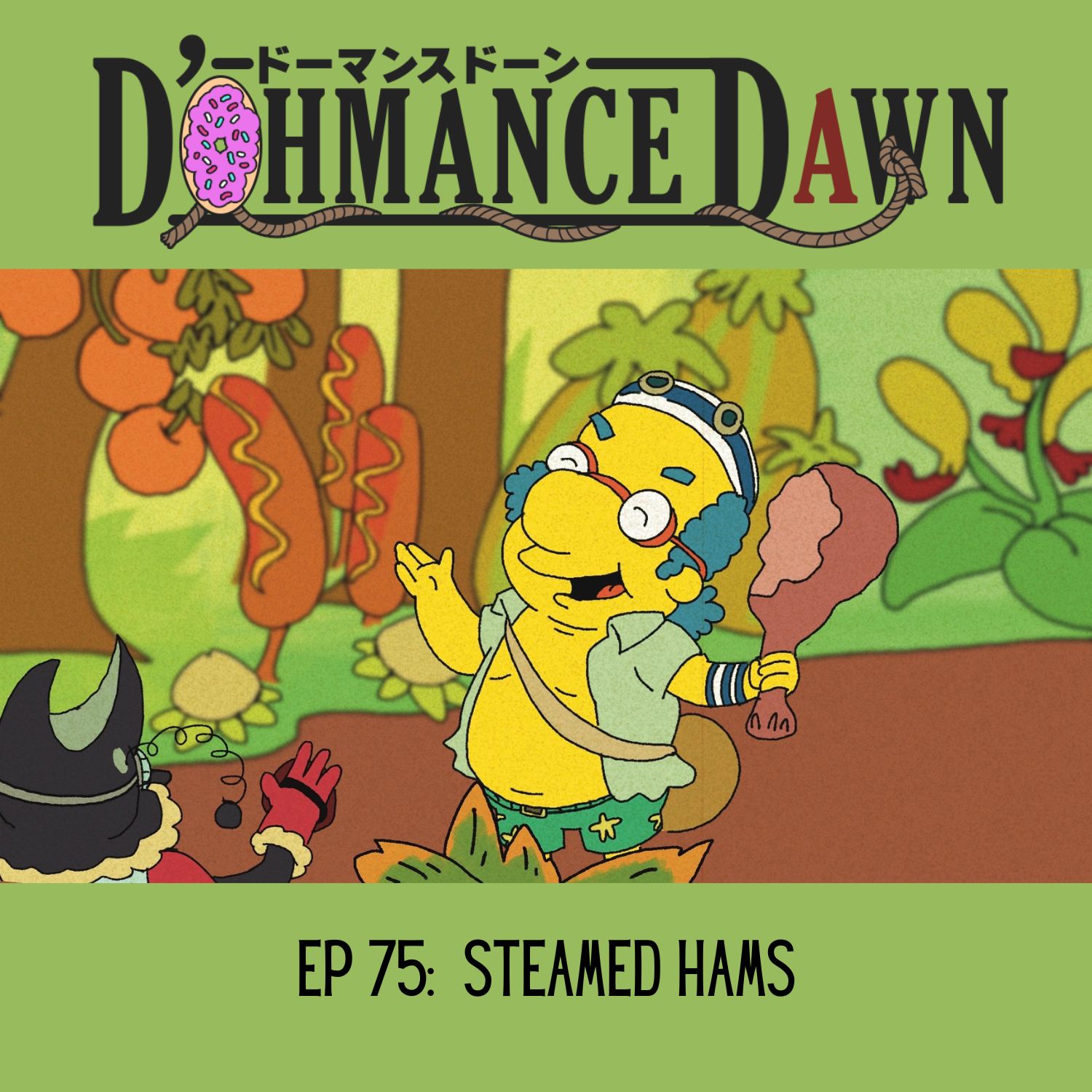 Milhouse as chubby Ussop talks to The Human Fly as Hercles-un in the Boin Archipelago.