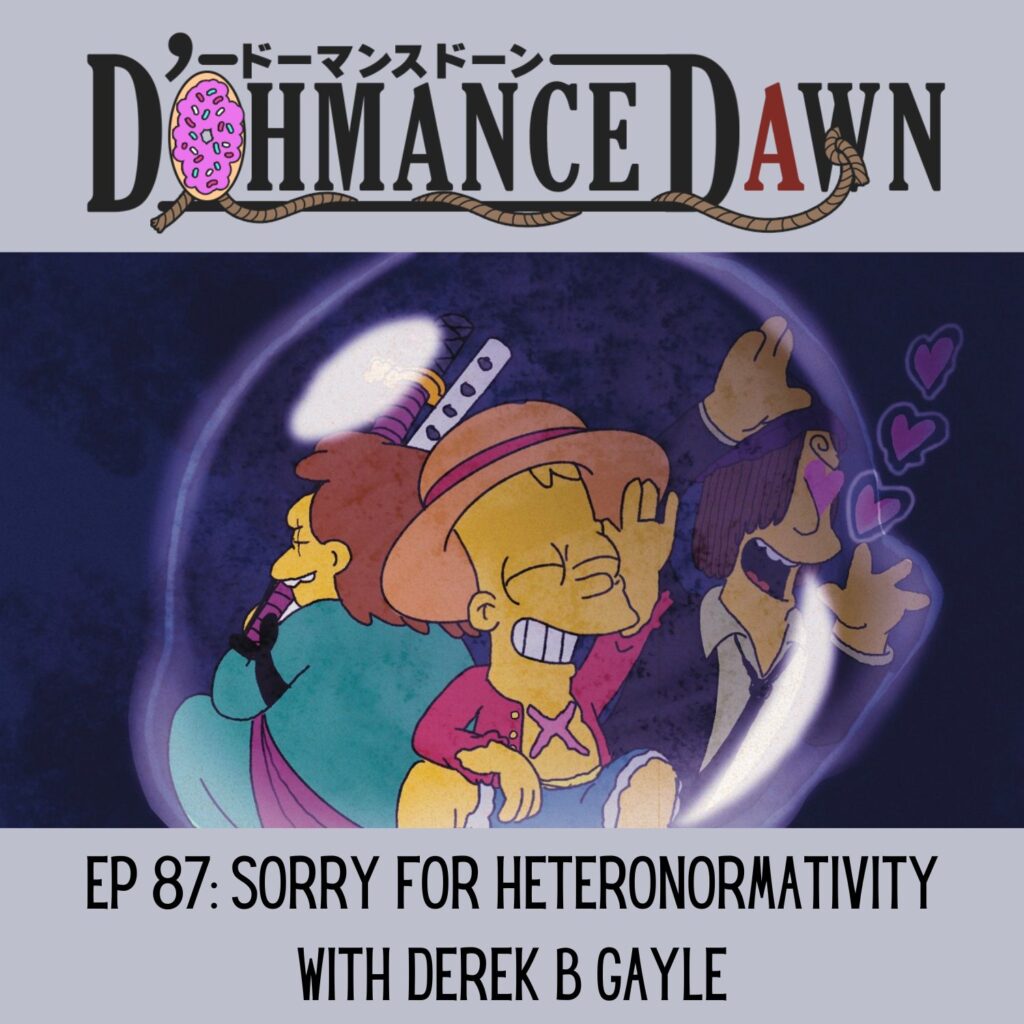 Stretch Dude Bart as Luffy, Nelson as Zoro and Jimbo as Sanji are in a bubble underwater together while bubbles float from Sanji's eyes.